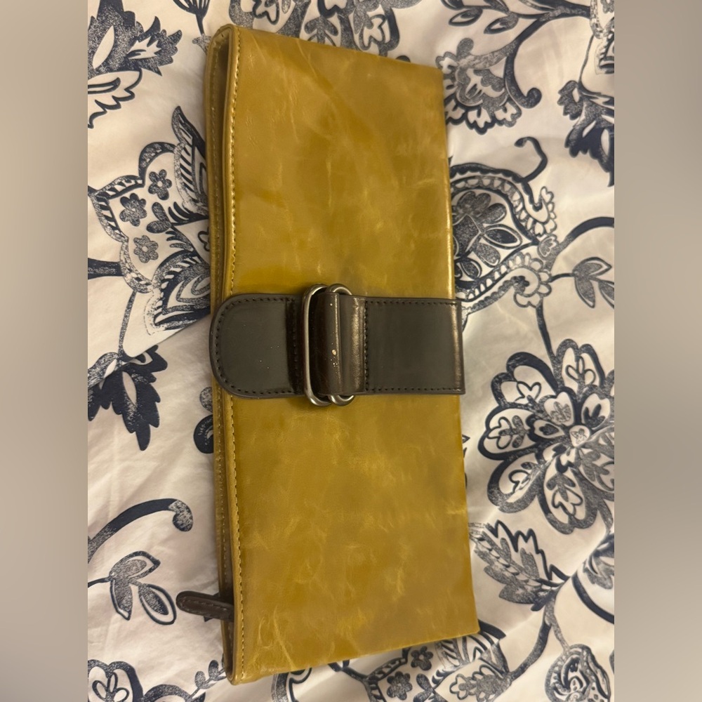 Vegan leather vintage clutch